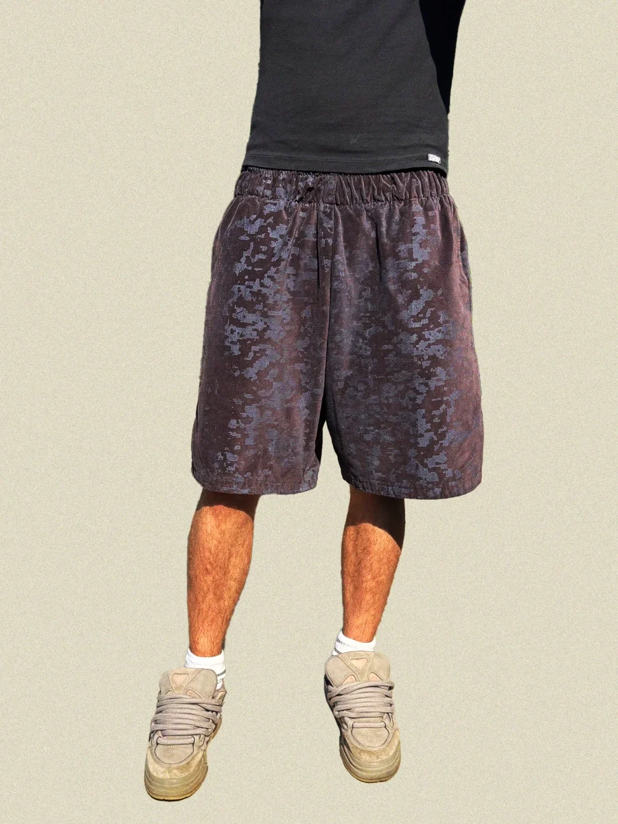 Purple Velvet Sweatshorts