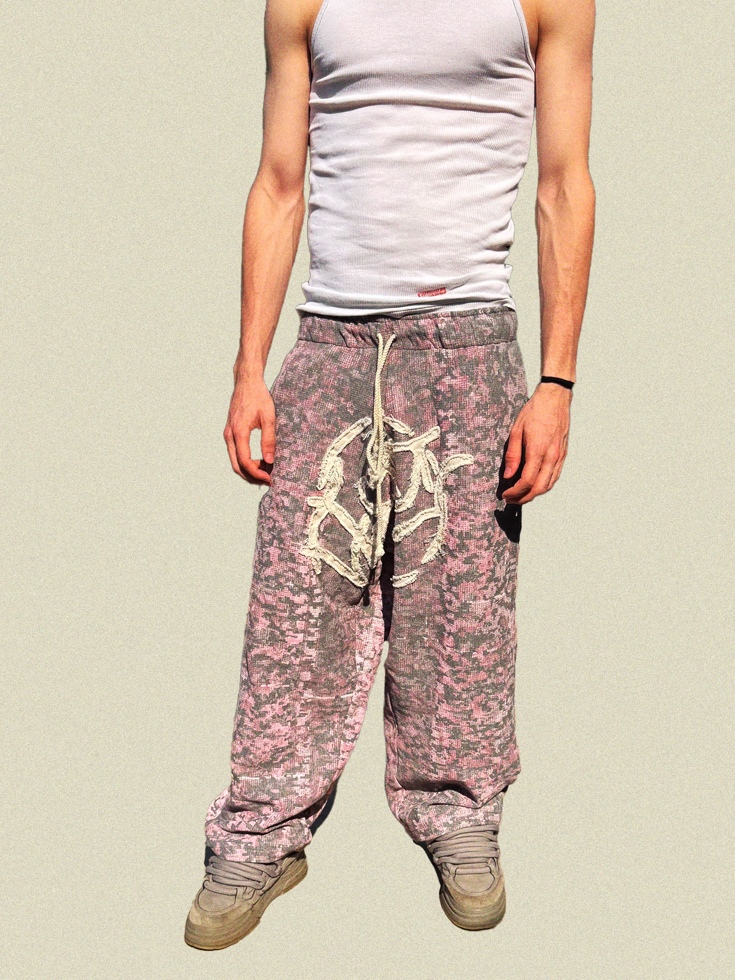 Pink DDPat - Grey Sweatpants